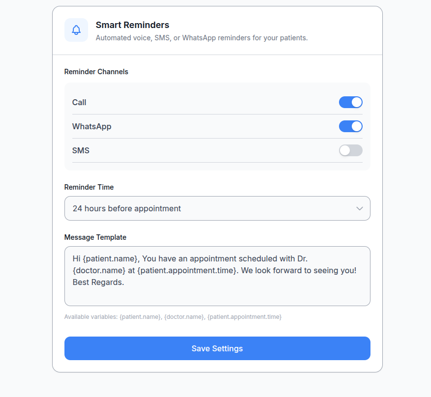 Smart Reminders Dashboard